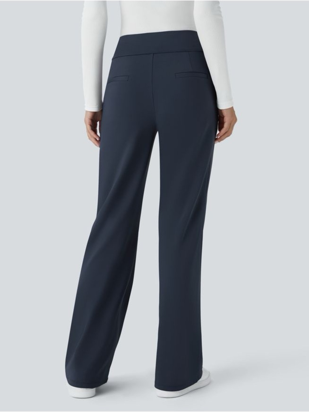 Halara Flex™ DayStretch Mid Rise Side Zipper Pocket Work Flare Pants | Medium - Picture 2 of 8